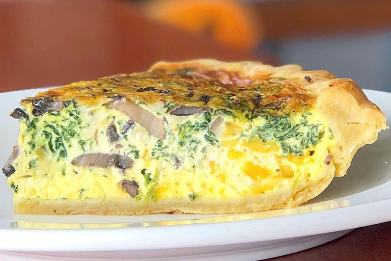 Spinach & Mushroom Quiche